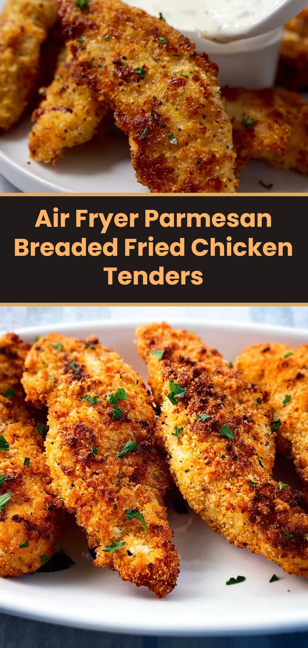 Air Fryer Parmesan Breaded Fried Chicken Tenders