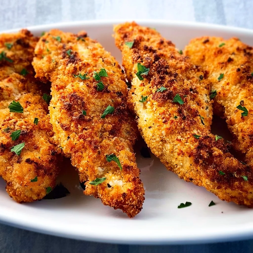 Easy Air Fryer Parmesan Breaded Fried Chicken Tenders