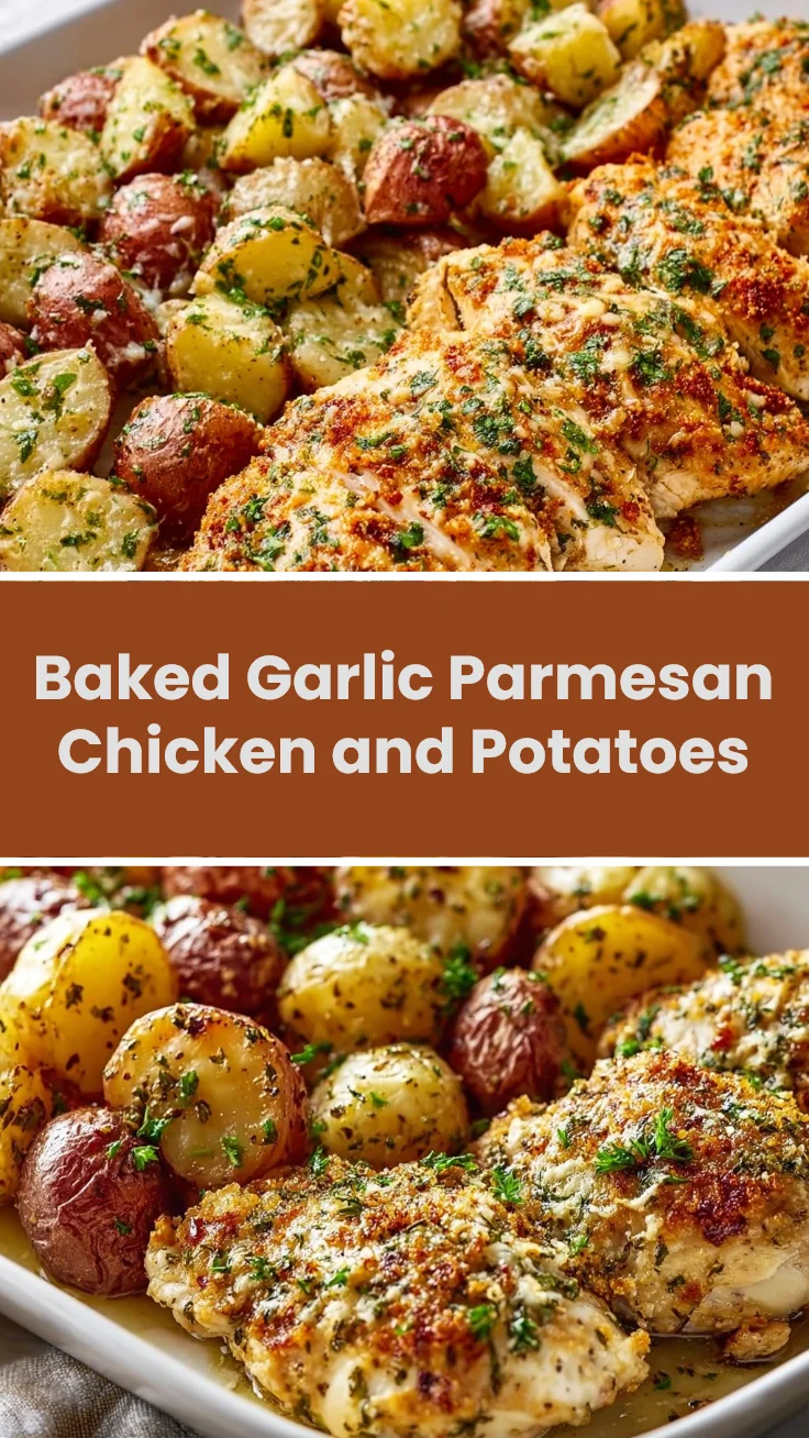 Baked Garlic Parmesan Chicken and Potatoes