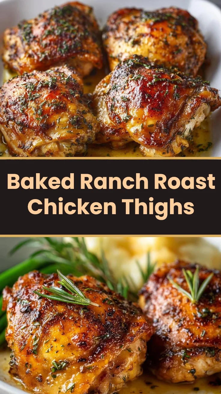 Baked Ranch Roast Chicken Thighs