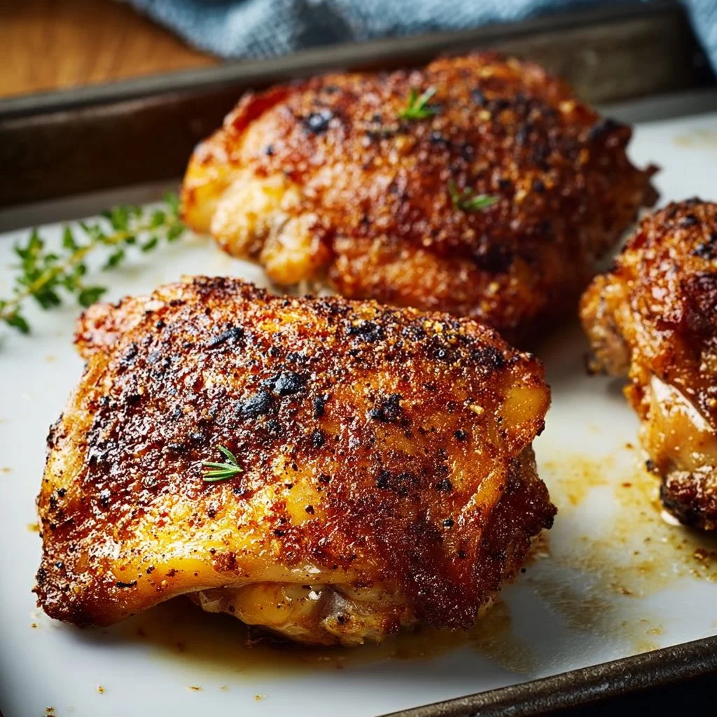 Crispy Baked Chicken Thighs