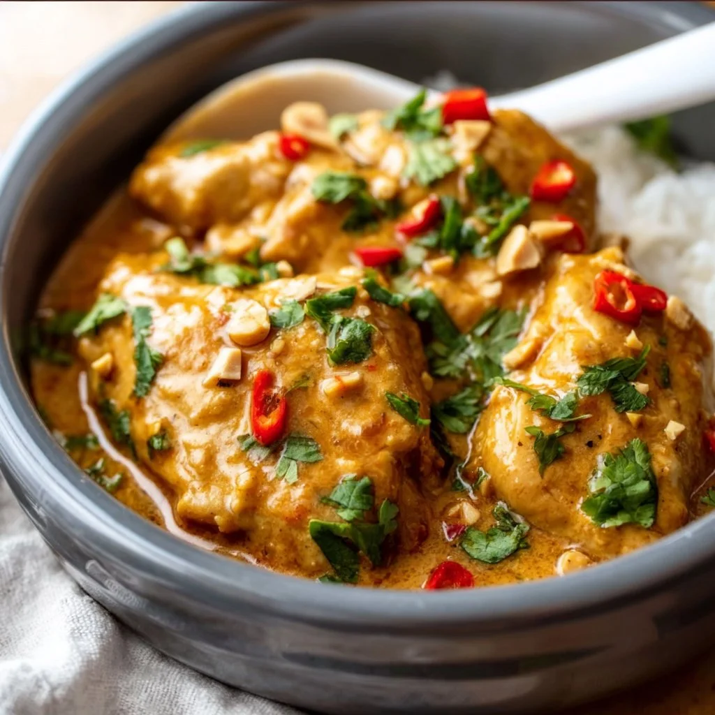 Crockpot Thai Peanut Chicken
