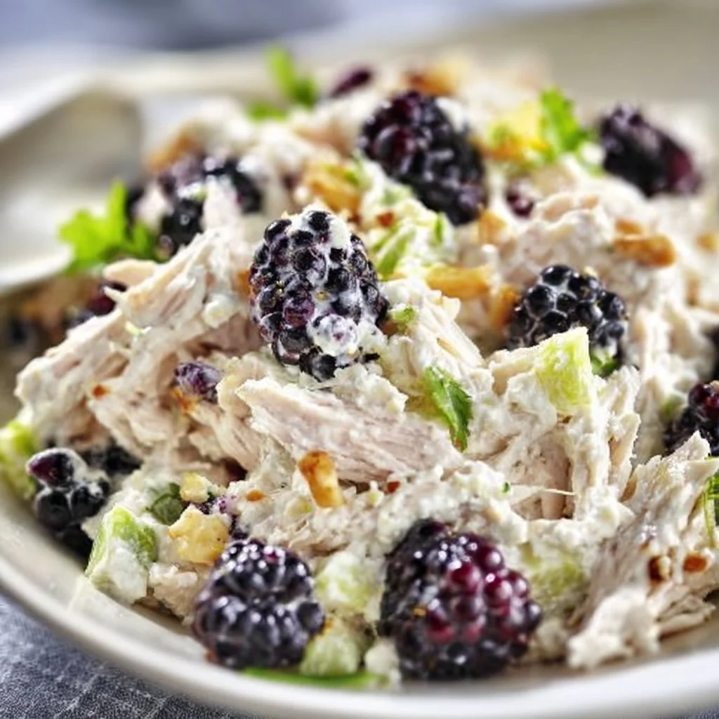 Low Carb Blackberry Cottage Cheese Chicken Salad