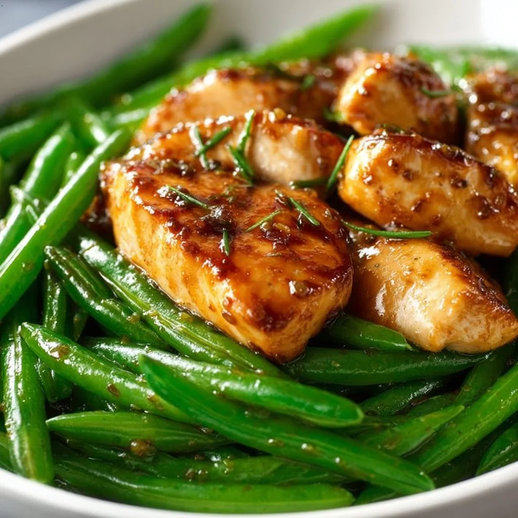 Quick Chicken Breast and Green Beans